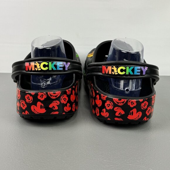 Crocs Classic Disney Rainbow Celebration Clog Shoes Mickey Mouse Jibbitz Mens 11 - Picture 4 of 9